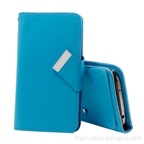 Leather booklet wallet flip case, suitable for iPhone 5 with plastic shell inside